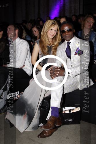Amsterdam 29 januari 2012
Modeshow Monique Collignon op de IAFW. Regilio Tuur met vriendin
Peter Smulders bv