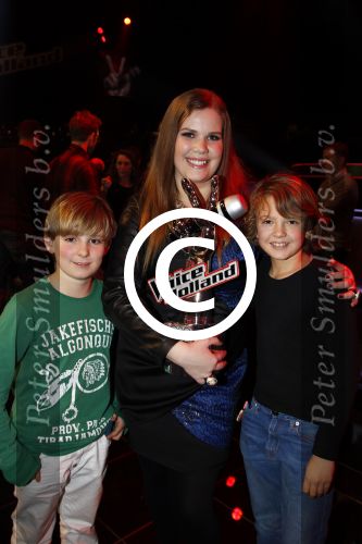 Hilversum 20 januari 2012
Iris Kroes wint de finale van the voice of holland in studio 22. Iris met Senna Borsato en vriendje
Peter Smulders bv