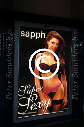 Amsterdam 3 februari 2013
Billboard Sapph met daarop de vriendin van Roland Kahn Carolina Rios
Peter Smulders bv