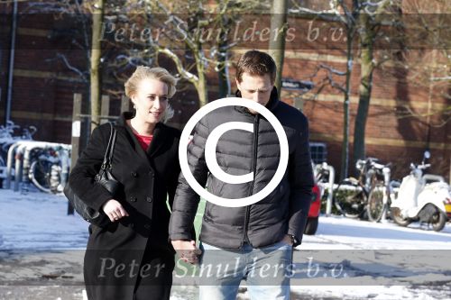 Amsterdam 10 februari 2013
Eva Jinek met haar nieuwe vriend Freek Vonk bij de westergasfabriek.
Peter Smulders bv