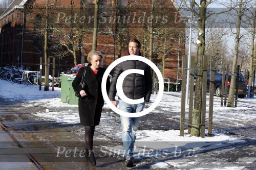 Amsterdam 10 februari 2013
Eva Jinek met haar nieuwe vriend Freek Vonk bij de westergasfabriek.
Peter Smulders bv