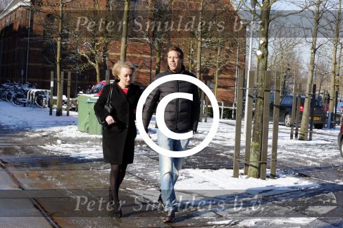 Amsterdam 10 februari 2013
Eva Jinek met haar nieuwe vriend Freek Vonk bij de westergasfabriek.
Peter Smulders bv