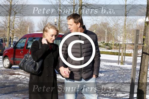 Amsterdam 10 februari 2013
Eva Jinek met haar nieuwe vriend Freek Vonk bij de westergasfabriek.
Peter Smulders bv
