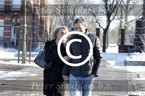 Amsterdam 10 februari 2013
Eva Jinek met haar nieuwe vriend Freek Vonk bij de westergasfabriek.
Peter Smulders bv