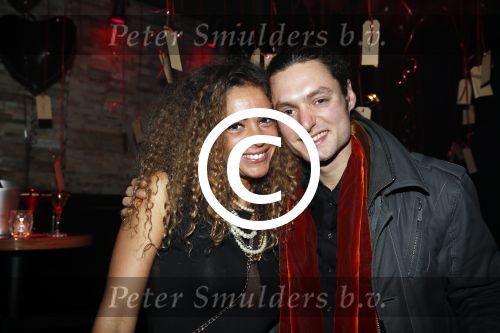 Amsterdam 14 februari 2013
Valentijns feestje Fajah Lourens in v Dijk in Amsterdam. Fajah met haar broer
Peter Smulders bv