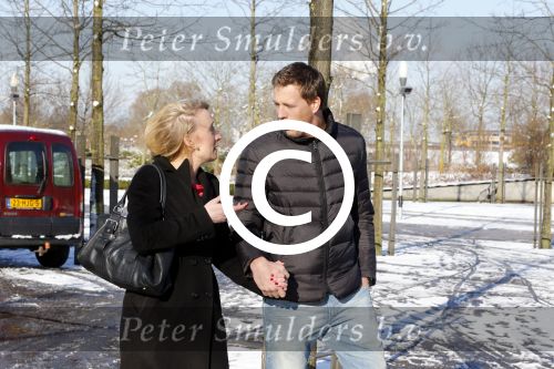 Amsterdam 10 februari 2013
Eva Jinek met haar nieuwe vriend Freek Vonk bij de westergasfabriek.
Peter Smulders bv