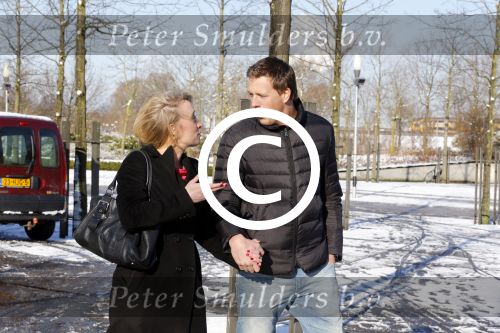 Amsterdam 10 februari 2013
Eva Jinek met haar nieuwe vriend Freek Vonk bij de westergasfabriek.
Peter Smulders bv