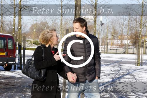Amsterdam 10 februari 2013
Eva Jinek met haar nieuwe vriend Freek Vonk bij de westergasfabriek.
Peter Smulders bv