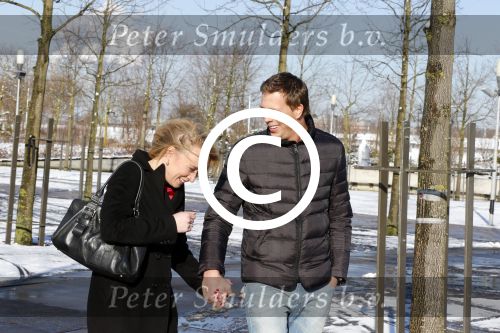 Amsterdam 10 februari 2013
Eva Jinek met haar nieuwe vriend Freek Vonk bij de westergasfabriek.
Peter Smulders bv
