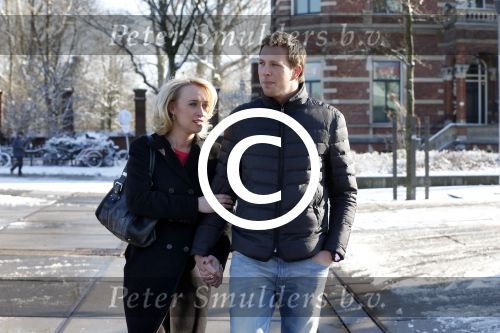 Amsterdam 10 februari 2013
Eva Jinek met haar nieuwe vriend Freek Vonk bij de westergasfabriek.
Peter Smulders bv