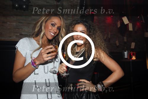 Amsterdam 14 februari 2013
Valentijns feestje Fajah Lourens in v Dijk in Amsterdam. Fajah met Glennis Grace
Peter Smulders bv