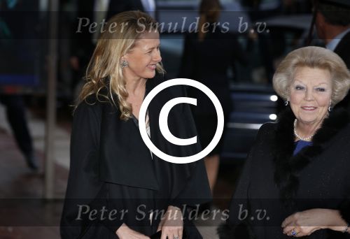 Utrecht 1 februari 2013
Koningin Beatrix viert haar 75e verjaardag in het beatrix theater in Utrecht. Koningin met prinses Mabel
Peter Smulders bv