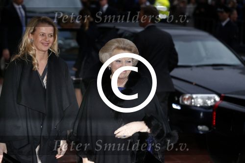 Utrecht 1 februari 2013
Koningin Beatrix viert haar 75e verjaardag in het beatrix theater in Utrecht. Koningin met prinses Mabel
Peter Smulders bv