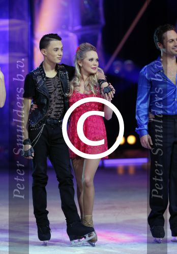 Hilversum 19 januari 2013
Opnames sterren dansen op het ijs in studio 24 gepresenteerd door Gerard Joling. MONSIF BAKKALI EN SCHAATSPARTNER PATTI PETRUS

Peter Smulders bv