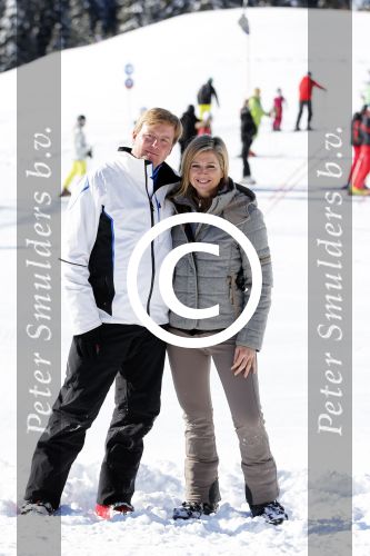 Lech, 18 Februari 2013 Fotoshoot Kon. huis in Lech tijdens de wintersportvakantie met o.a.: Koningin Beatrix, Prins Willem Alexander, Prinses Maxima, Prinses Amalia, Prinses Alexia en Prinses Ariane.
Foto Peter Smulders BV
