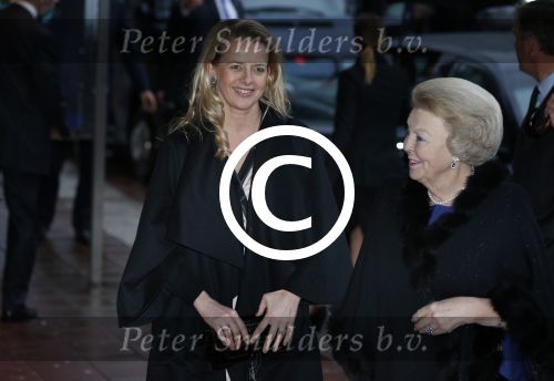 Utrecht 1 februari 2013
Koningin Beatrix viert haar 75e verjaardag in het beatrix theater in Utrecht. Koningin met prinses Mabel
Peter Smulders bv