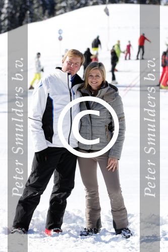 Lech, 18 Februari 2013 Fotoshoot Kon. huis in Lech tijdens de wintersportvakantie met o.a.: Koningin Beatrix, Prins Willem Alexander, Prinses Maxima, Prinses Amalia, Prinses Alexia en Prinses Ariane.
Foto Peter Smulders BV