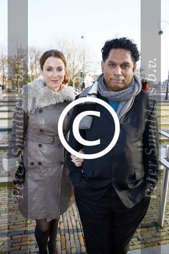 Haarlem 12 januari 2014
Premiere liefde half om half in schouwburg van Haarlem. Annick Boer met vriend