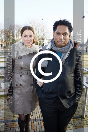 Haarlem 12 januari 2014
Premiere liefde half om half in schouwburg van Haarlem. Annick Boer met vriend