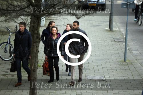 Amsterdam 22 januari 2014
Rechtzaak Badr Hari bij rechtbank in Amsterdam. Veel pers wacht Badr en zijn advocaat Bernadette Ficq