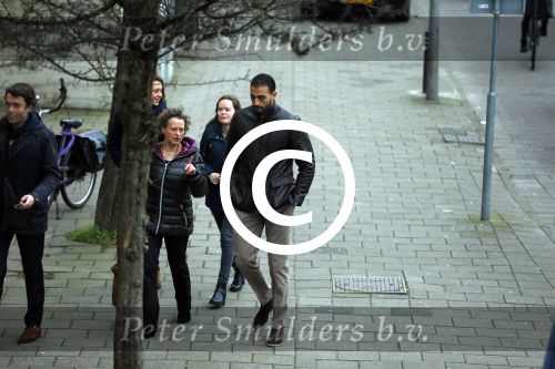 Amsterdam 22 januari 2014
Rechtzaak Badr Hari bij rechtbank in Amsterdam. Veel pers wacht Badr en zijn advocaat Bernadette Ficq