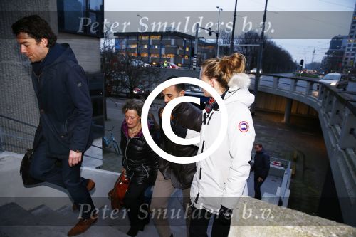 Amsterdam 22 januari 2014
Rechtzaak Badr Hari bij rechtbank in Amsterdam. Veel pers wacht Badr en zijn advocaat Bernadette Ficq