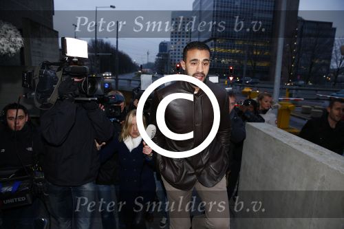 Amsterdam 22 januari 2014
Rechtzaak Badr Hari bij rechtbank in Amsterdam. Veel pers wacht Badr en zijn advocaat Bernadette Ficq