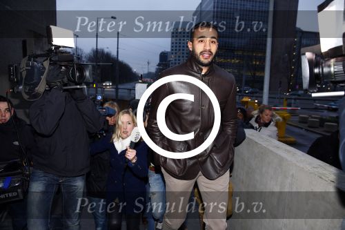 Amsterdam 22 januari 2014
Rechtzaak Badr Hari bij rechtbank in Amsterdam. Veel pers wacht Badr en zijn advocaat Bernadette Ficq