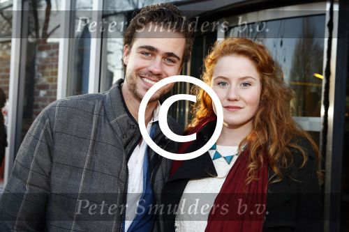 Haarlem 12 januari 2014
Premiere liefde half om half in schouwburg van Haarlem. Beau Schneider met vriendin