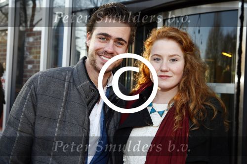 Haarlem 12 januari 2014
Premiere liefde half om half in schouwburg van Haarlem. Beau Schneider met vriendin