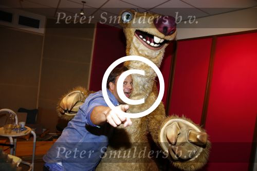 Amsterdam 20 januari 2014
Carlo Boszhard spreekt stem van Mamoet in in de film ice age.