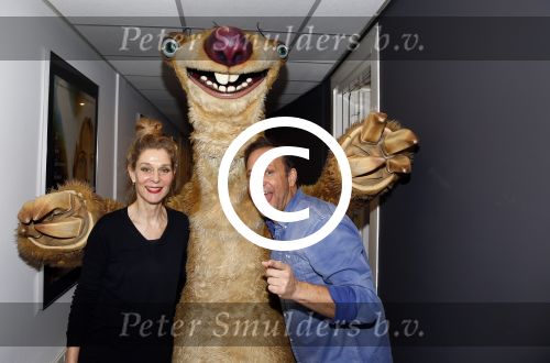 Amsterdam 20 januari 2014
Carlo Boszhard spreekt stem van Mamoet in in de film ice age. Carlo met Hilde de Mildt