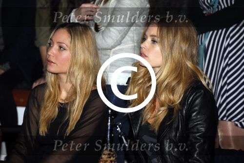 Amsterdam 22 januari 2014
Doutzen Kroes met haar zus Renske bij modeshow Bjorn Borg.