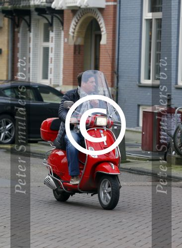 Amsterdam 22 januari 2014
Martijn Krabbe op zijn vespa scooter.