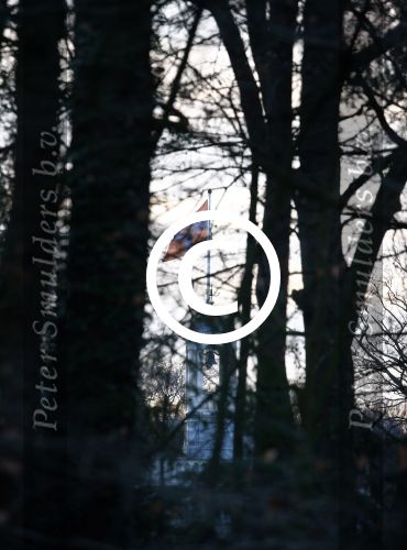 Lage Vuursche 15 januari 2014
Het vaandel / vlag van prinses Beatrix op kasteel Drakesteyn