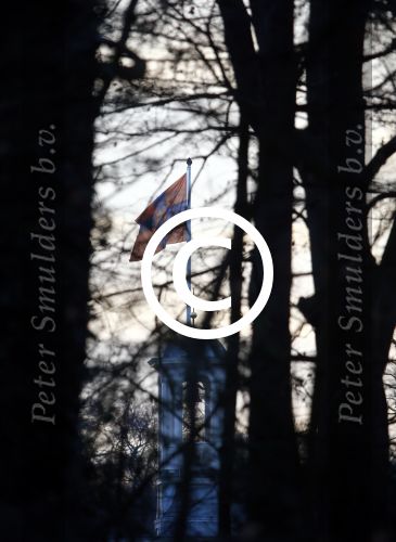 Lage Vuursche 15 januari 2014
Het vaandel / vlag van prinses Beatrix op kasteel Drakesteyn