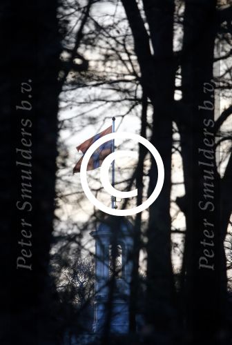 Lage Vuursche 15 januari 2014
Het vaandel / vlag van prinses Beatrix op kasteel Drakesteyn