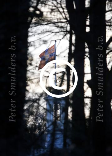 Lage Vuursche 15 januari 2014
Het vaandel / vlag van prinses Beatrix op kasteel Drakesteyn