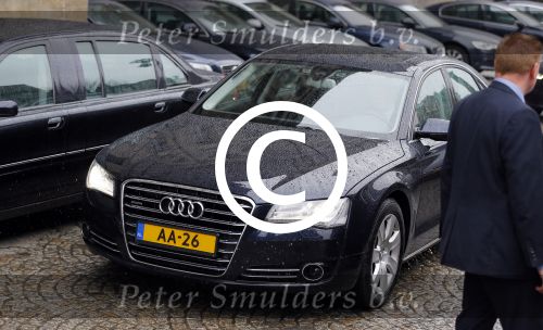 Amsterdam 15 januari 2014
Nieuwjaarsreceptie Koning Willem Alexander en Koningin Maxima in het paleis op de dam. Prinses Margriet auto
