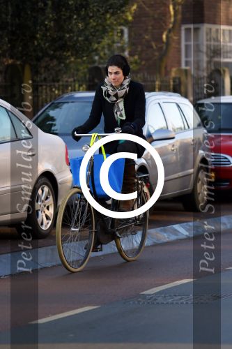 Amsterdam 23 januari 2015
Anna Drijver op de fiets