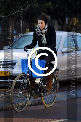 Amsterdam 23 januari 2015
Anna Drijver op de fiets