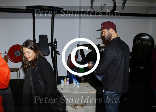 Amsterdam 21 januari 2015
Opening sportschool van Arie Boomsma genaamd Vondelgym. Arie met zijn nieuwe vriendin Romy Houwer