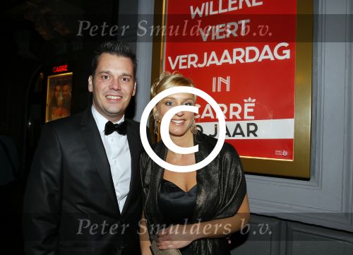 Amsterdam 2 februari 2015
Willeke Alberti viert haar 60 jarig artiesten jubileum in Carre en haar 70e verjaardag.
Dennis Alberti met vrouw