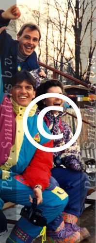 1994 Frank Masmeijer met zijn vrienden die in een van zijn laatste show de hoofdprijs wonnen t.w.v. zo\'n 25 a 30.000 gulden tijdens de HolidayShow
Dit zijn foto\'s die zijn gemaakt  enkele weken voordaat de show werd genomen op een wintersportvakantie met dezelfde vreiden.