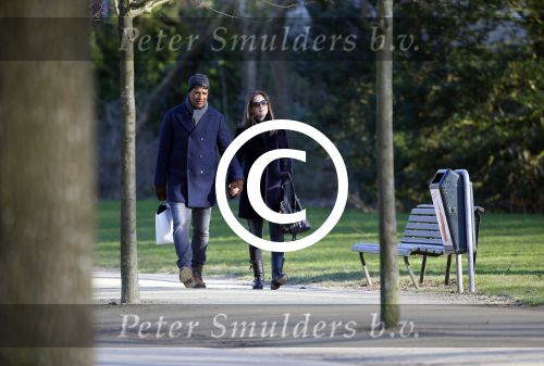 Amsterdam 6 februari 2015
Frank Rijkaard met zijn vrouw Stefanie op de pc hooftstraat en in het vondelpark
