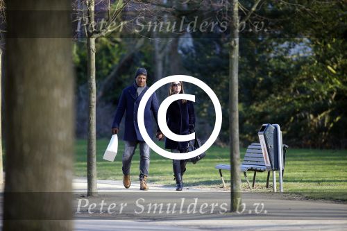 Amsterdam 6 februari 2015
Frank Rijkaard met zijn vrouw Stefanie op de pc hooftstraat en in het vondelpark