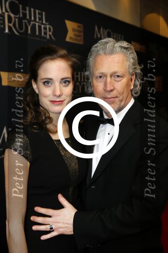 Amsterdam 26 januari 2015
Premiere Michiel de Ruyter film in het scheepvaartmuseum met de cast:
de hoofdrolspelers Frank Lammers, Sanne Langelaar, Barry Atsma, Egbert-Jan Weeber, Derek de Lint, Hajo Bruins,  Lieke van Lexmond, Lukas Dijkema, Pip Pellens, Jelle de Jong, Nils Verkooijen, Jules Croiset, Jada Borsato, Tygo Gernandt, Roeland Fernhout, Victor LÃ¶w, Joost Koning, Isa Lammers, Bas van Prooijen, Michael Nierse, Ids van der Krieke, Rein Hofman, Rene van Asten en Tim de Zwar
Hajo Bruins met vriendin