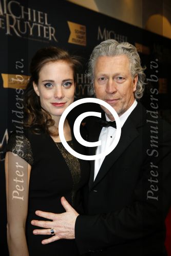 Amsterdam 26 januari 2015
Premiere Michiel de Ruyter film in het scheepvaartmuseum met de cast:
de hoofdrolspelers Frank Lammers, Sanne Langelaar, Barry Atsma, Egbert-Jan Weeber, Derek de Lint, Hajo Bruins,  Lieke van Lexmond, Lukas Dijkema, Pip Pellens, Jelle de Jong, Nils Verkooijen, Jules Croiset, Jada Borsato, Tygo Gernandt, Roeland Fernhout, Victor LÃ¶w, Joost Koning, Isa Lammers, Bas van Prooijen, Michael Nierse, Ids van der Krieke, Rein Hofman, Rene van Asten en Tim de Zwar
Hajo Bruins met vriendin