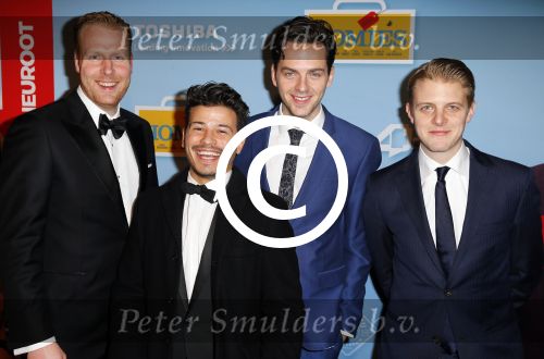 Amsterdam 19 januari 2015
Premiere Homies in Tuschinski.
Geza Weisz Yannick v d Velde Jim Deddes en Ferdi Stofmeel