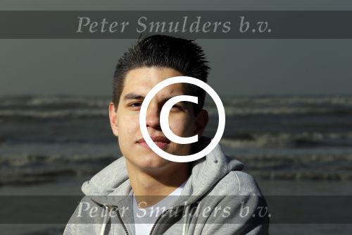 Bloemendaal 8 februari 2015
Jordy Maas op het strand bij Bloemendaal